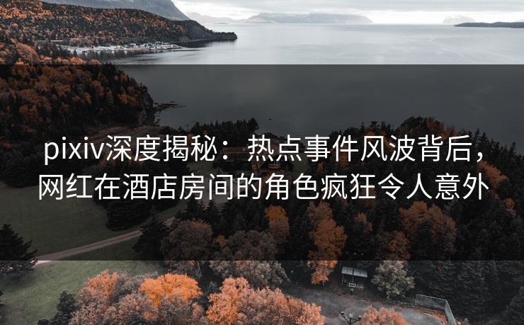 pixiv深度揭秘：热点事件风波背后，网红在酒店房间的角色疯狂令人意外